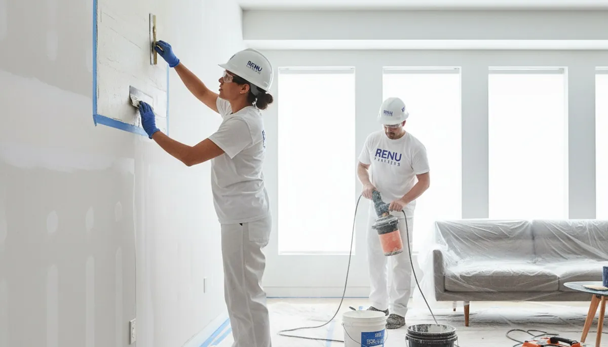 Professional drywall repair and wall restoration by expert painters in Marietta, GA home