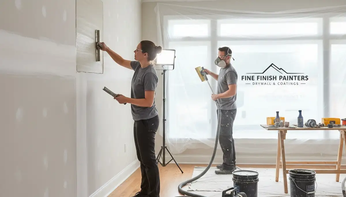 Drywall repair expert fixing wall cracks in Marietta, GA home interior