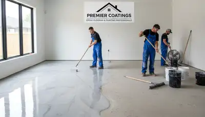 Professional epoxy garage floor coating in Marietta, GA by local house-painting experts