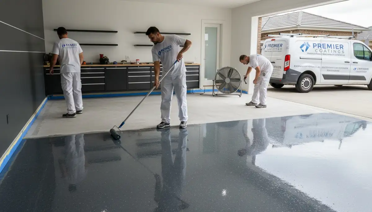 Professional epoxy garage floor coating in Marietta GA by local house-painting experts